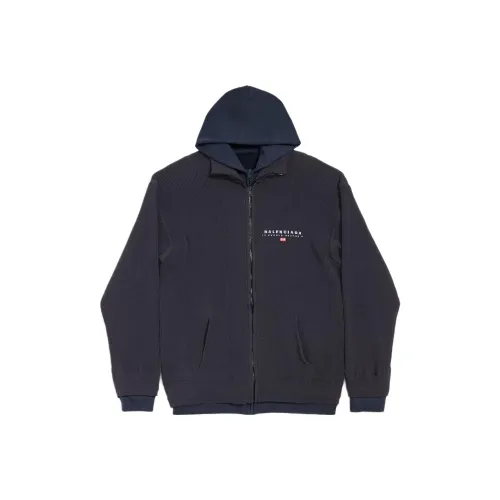 Balenciaga Свитшот Стандартный крой Мужской Черный Синий