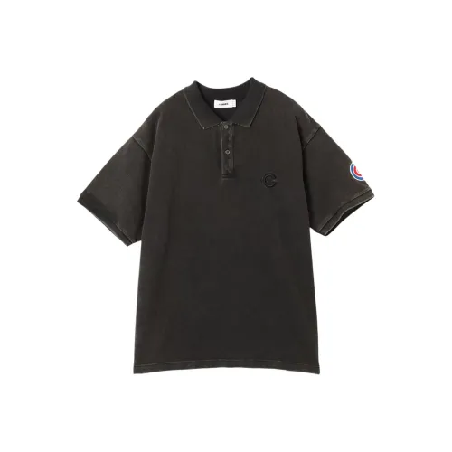 MLB Chicago Cubs PLEASURES SS25 Поло Унисекс Угольный Серый