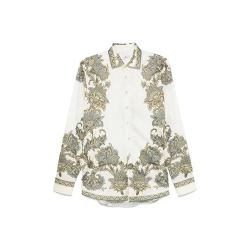 ETRO Бежевый Мужской Рубашки