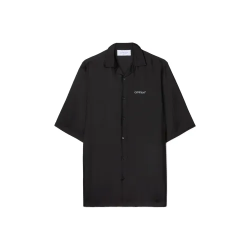 Off Белый Черный Мужские Рубашки