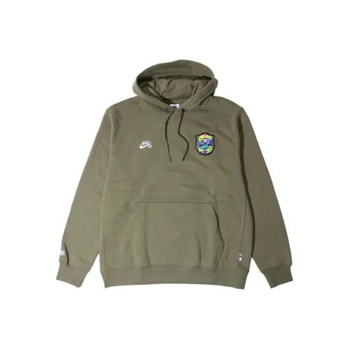 Свитшот Nike унисекс оливково-зеленого цвета