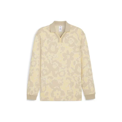 PUMA X P.A.M. Поло Унисекс Бежевый Желтый