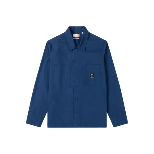 Timberland Blue Men's Shirts Тимберленд Синий Мужские Рубашки