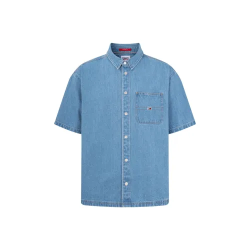 Tommy Hilfiger Рубашка Унисекс Джинсовый Синий
