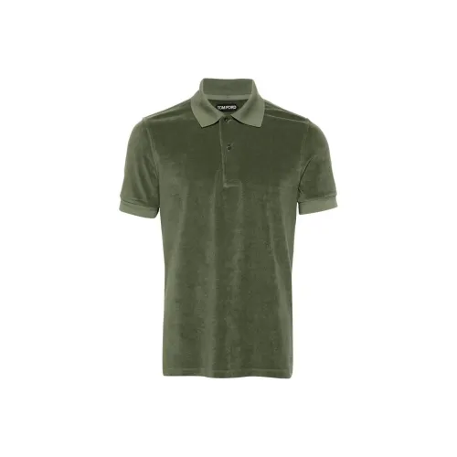 TOM FORD SS24 Поло Мужское Моховый Зеленый