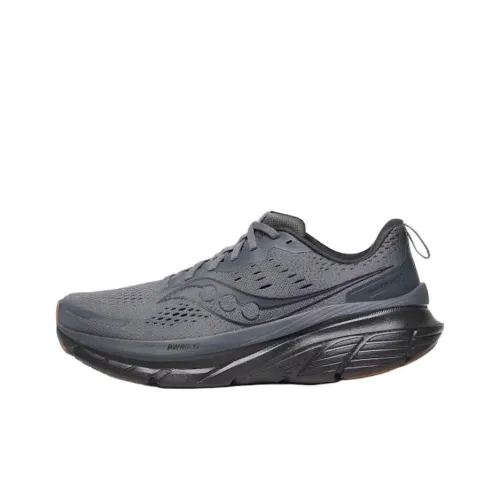 Saucony Guide 18 Slip-resistant Abrasion-resistant Low Top Casual Running Shoes Men's Dark Gray Сaucony Guide 18 Противоскользящий Устойчивый к истиранию Низкий Топ Повседневные Беговые Кроссовки Мужские Темно-Серый