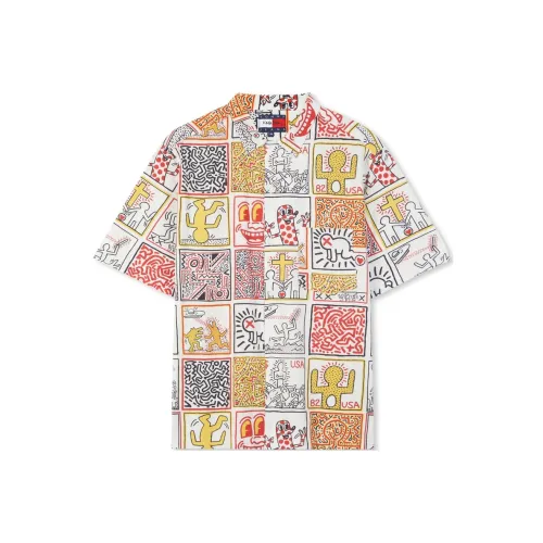 Tommy Hilfiger Tommy Jeans X Keith Haring Co Branded Series Многоцветный принт 02R Унисекс Рубашки