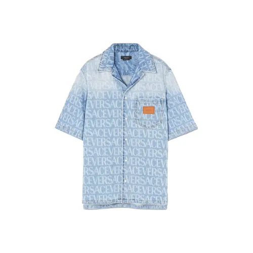 VERSACE Доджер Синий Мужские Рубашки