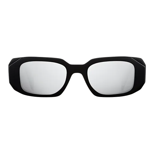 PRADA Ацетат Квадратные Солнцезащитные Очки Унисекс Черные