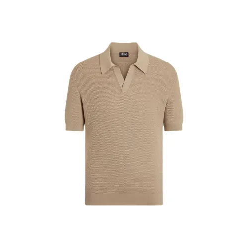 Zegna Поло Мужское Светлый Умбра