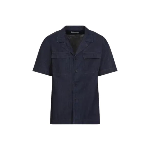 DRIES VAN NOTEN SS25 Рубашка Мужская Синяя