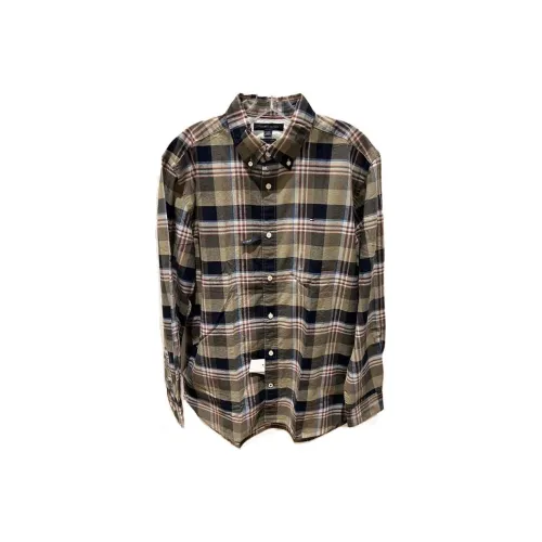 Tommy Hilfiger Желтый Зеленый 78J8108 701 Мужская Рубашка