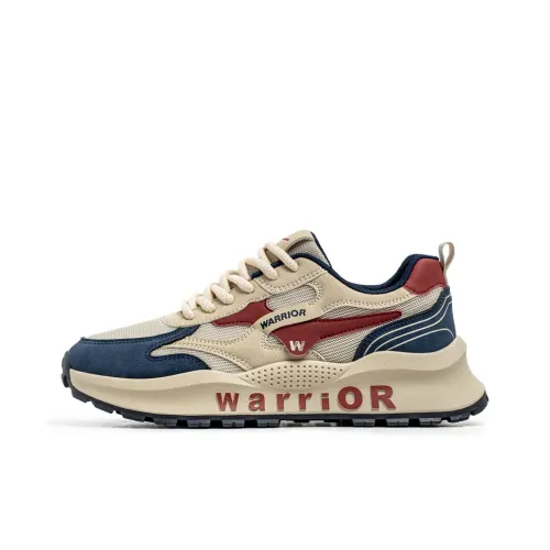 Warrior Casual Низкий Топ Темно-Бежевый Темно-Синий Красный Мужской