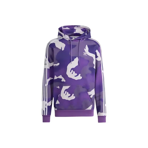 Adidas Originals Graphics Camo Allover Print Свитшот Мужской Активный Фиолетовый