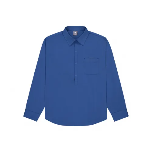 New Balance совместный бренд Centered Living SS24 Рубашка Унисекс Индиго