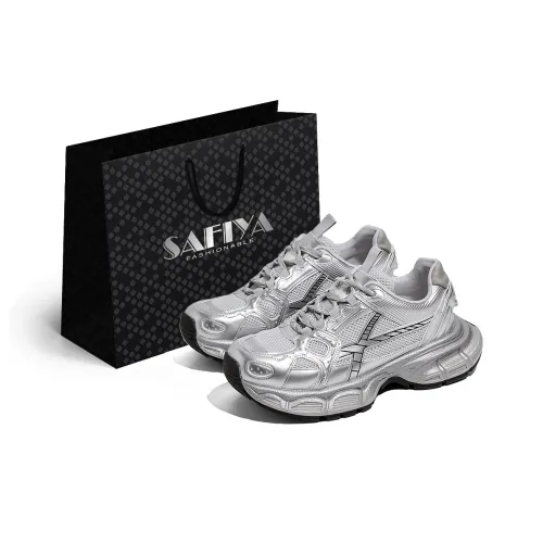 Safiya Low Топ Толстая подошва Кроссовки Унисекс Серебряный Серый