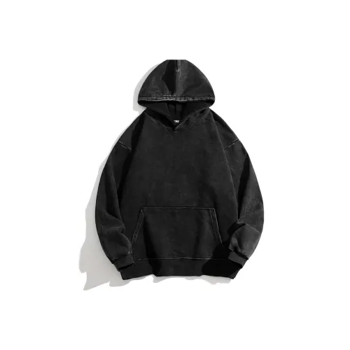 Z3E6 Свитшот Унисекс Выстиранный Черный