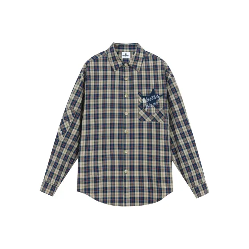 WAITINGWAVE Рубашка Унисекс Темно-синий