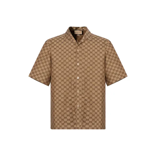 GUCCI Lido SS23 Рубашка Мужская Коричневая