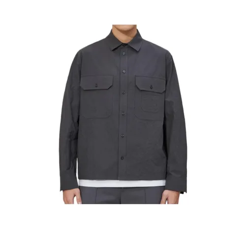 Neil Barrett SS24 Рубашка Мужская Серого цвета