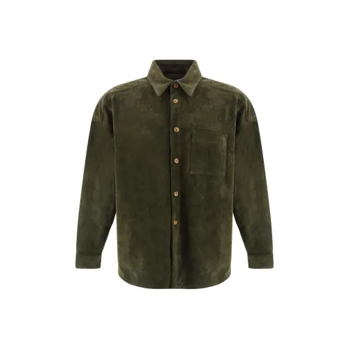 MARNI Зеленые Мужские Рубашки