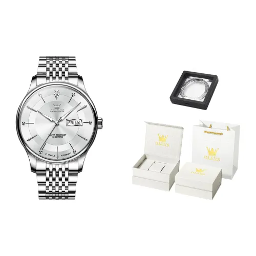 OLEVS Механические Мужские Часы 40,5мм*40,5мм*11,5мм Белый