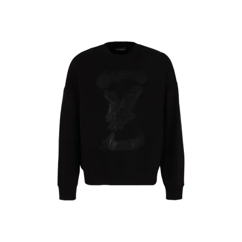 EMPORIO ARMANI FW23 Толстовка Мужской Черный