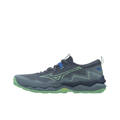 Mizuno Wave Daichi 9 Нескользящие Легкие Низкие Кроссовки для Беговых Пути Мужские Серый Зеленый