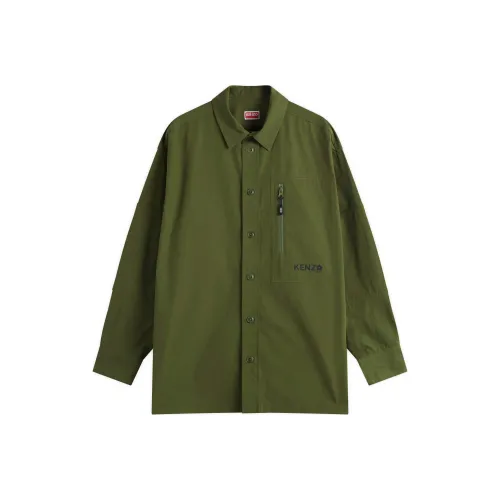KENZO Хаки Мужские Рубашки