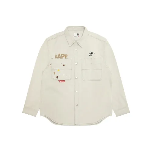 Aape SS25 Рубашка Мужская Светлый Бежевый