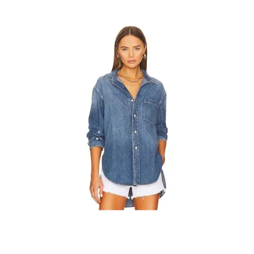 Citizens Of Humanity Темно-синяя унисекс рубашка