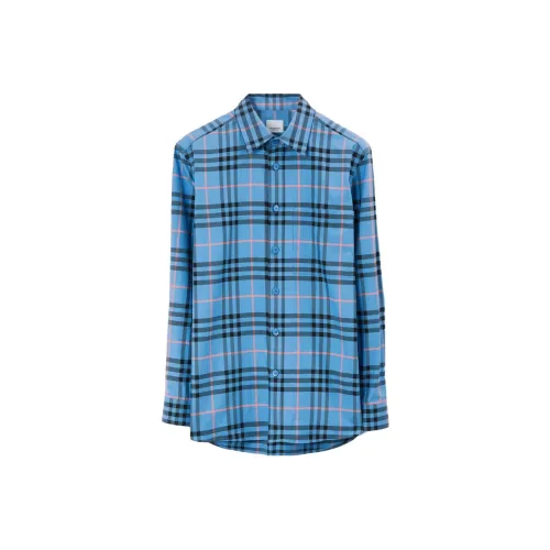 Burberry Azure Синий Мужские Рубашки