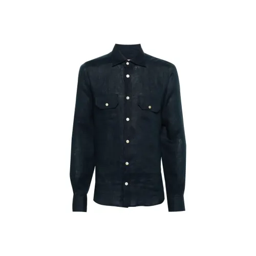 KITON Темно-синие мужские рубашки