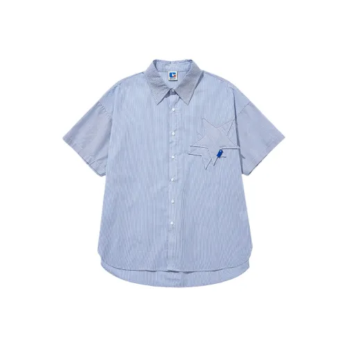 CONCORDEVENT Сине-белая полосатая рубашка унисекс