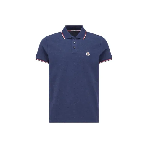 MONCLER SS24 Midnight Blue Мужская Поло
