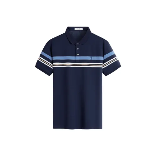 Поло Dance with Wolves Мужское Темно-синий