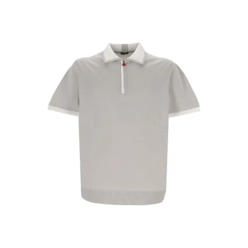 KITON Мужская поло серого цвета