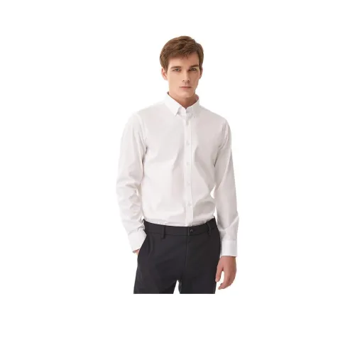 DANIEL HECHTER Рубашка Весенний Осенний Мужской Белый