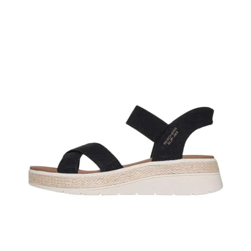 Skechers BOBS Sun Ray Яркий Take Пляжные сандалии Женские Черный