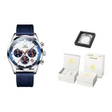 Синий, лента, простой, белый [бренд, ограниченная серия, подарочная коробка]