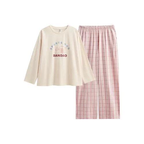 Peninsula City Пижамный комплект стиль Мори стиль Преппи женский бежевый