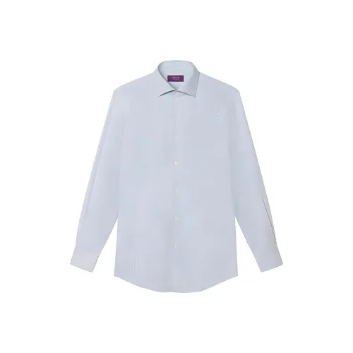 SKARO Рубашка Мужская Серый Синий Полосы