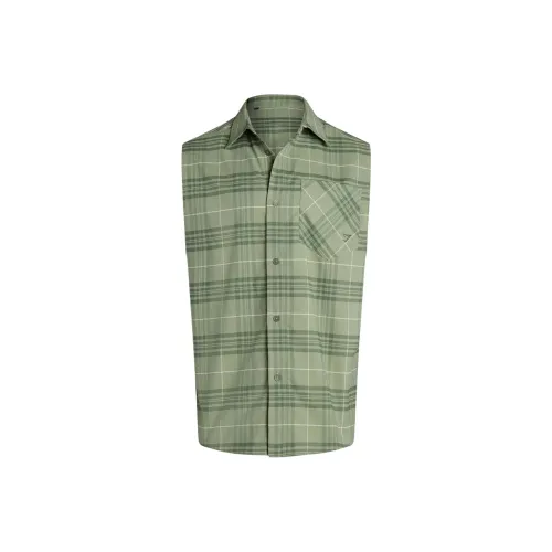 GYMSHARK CHECK Без рукавов Рубашка Men's Natural Шалфейно-зеленый