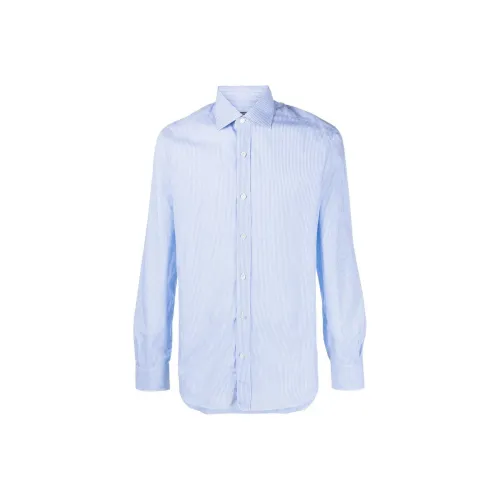 BARBA Blue Men's Shirts BARBA Синие Мужские Рубашки