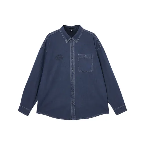 JACK&JONES A12 Темно-джинсовый синий Мужская рубашка