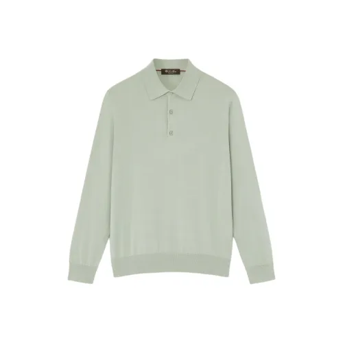 Loro Piana Поло Мужское Зеленое Fluorite