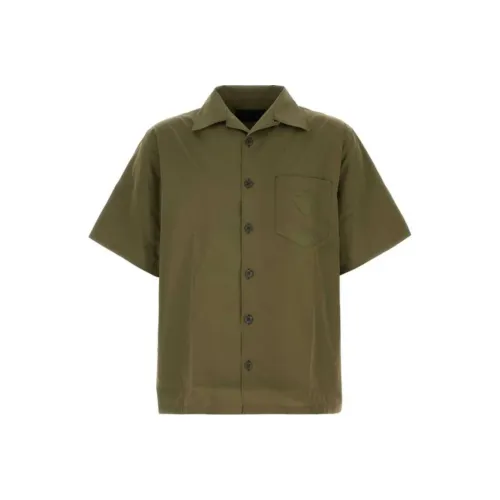 PRADA Зеленые Мужские Рубашки