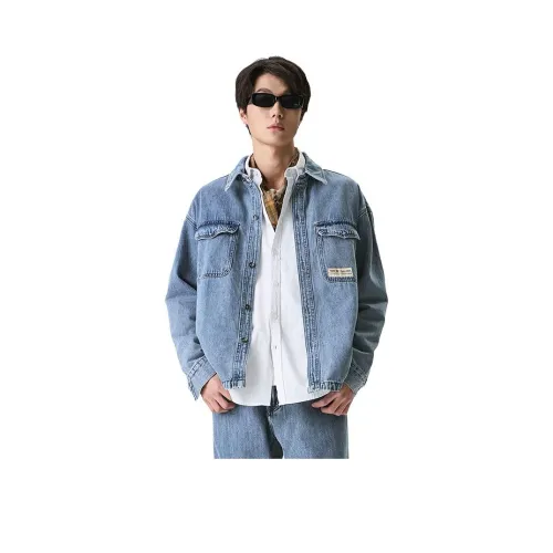 JASONWOOD Cowboy on the Run Рубашка Мужская Дельфин Синий