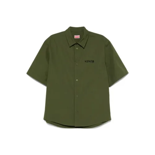 KENZO Зеленые Мужские Рубашки