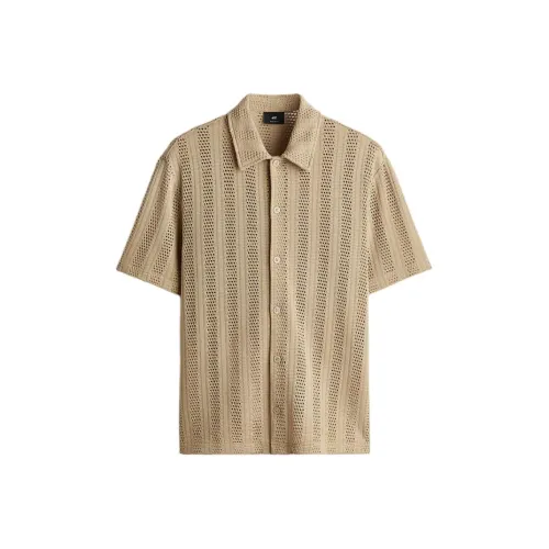 H&M Темно-бежевые мужские рубашки